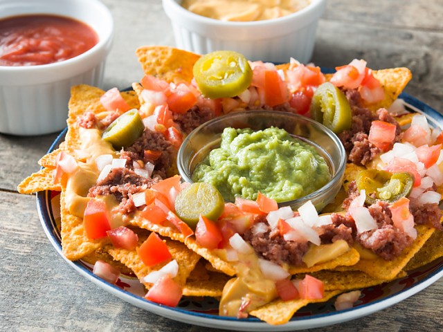 Nachos con carne molida